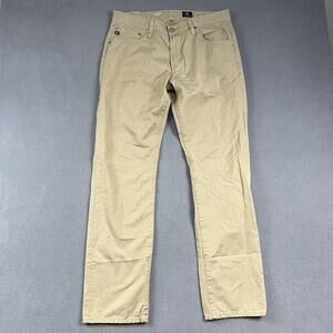 AG Adriano Goldschmied Jeans Mens 34R Beige The Graduate Tailored Casual Preppy